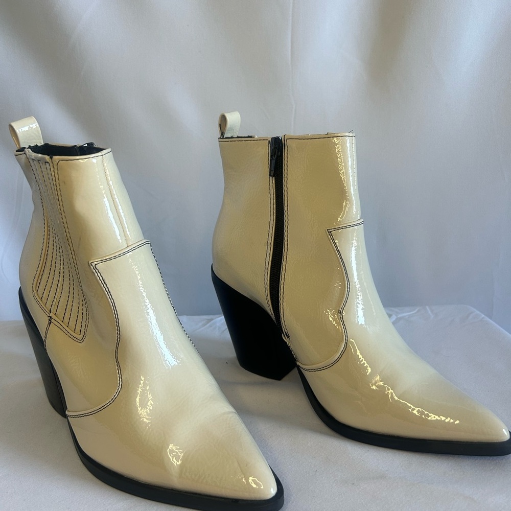 Cream Ankle Boots